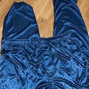 Blue Satin Pj Pants**